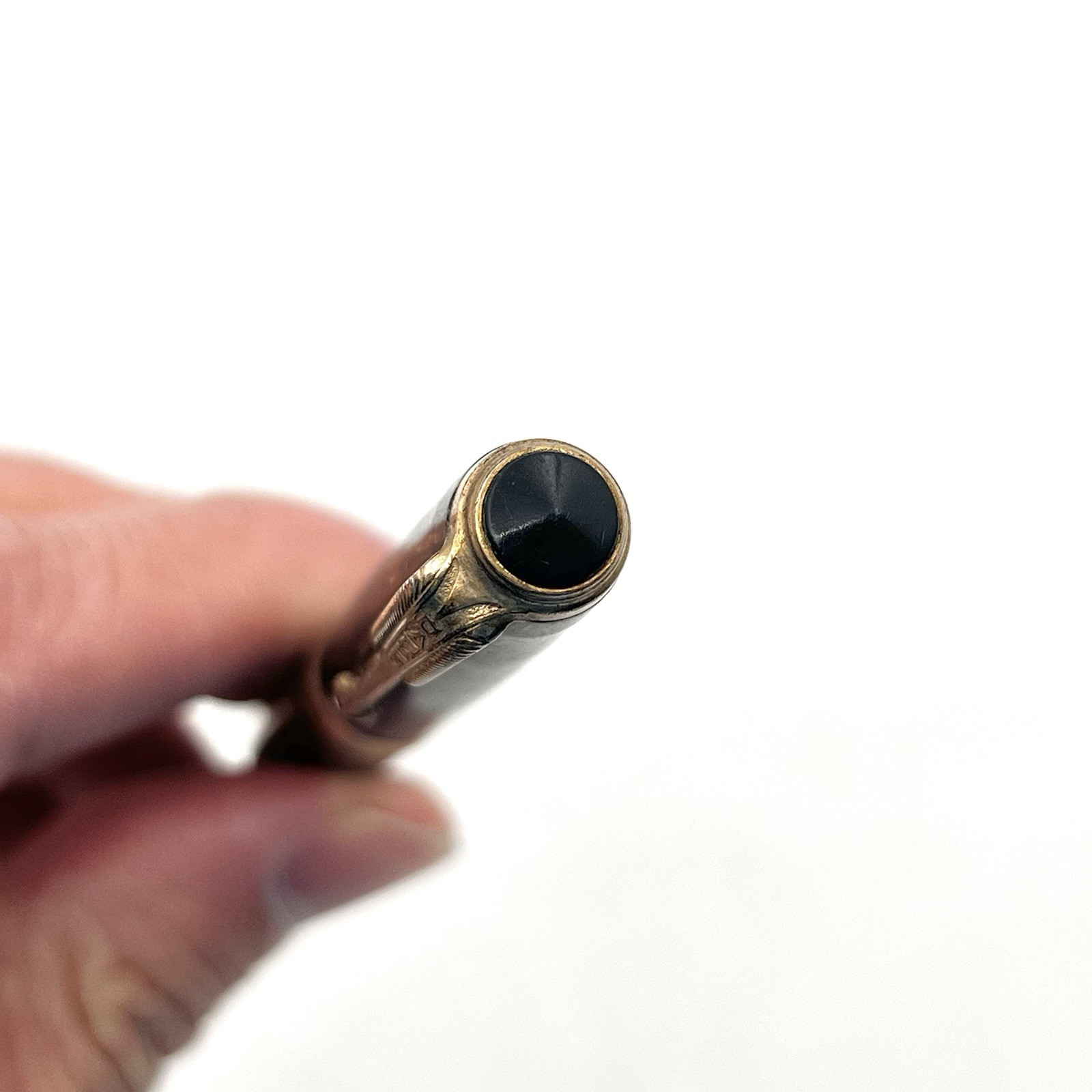 VTG Parker USA Brown Wood Grain Gold Trim 4-11/16" Twist Pencil