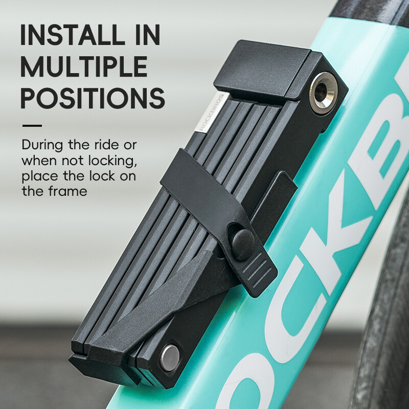 ROCKBROS Folding Bike Lock Heavy Duty Anti Theft Smart Secure Guard with Keys