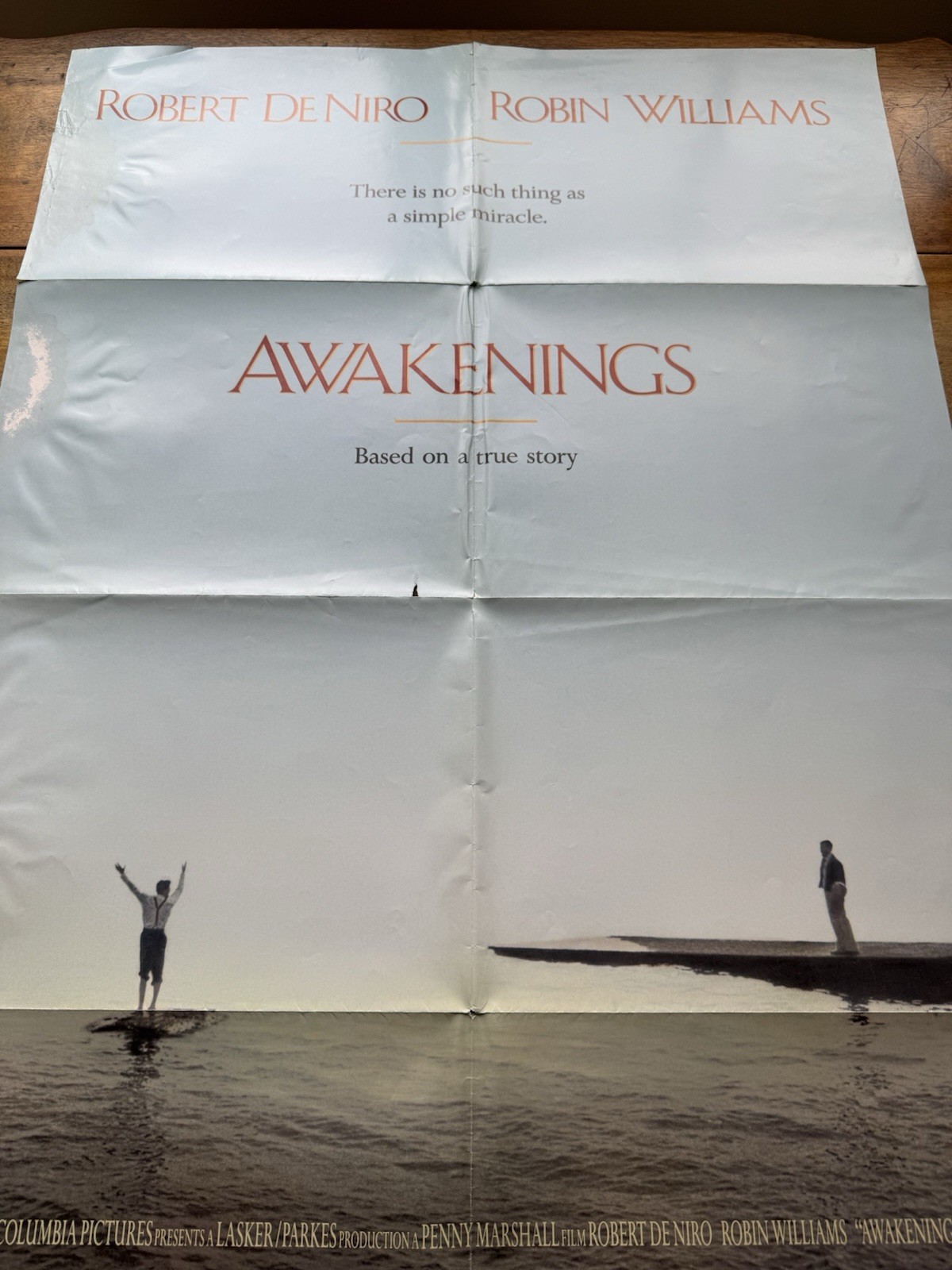 Awakenings 1990 Original DS 27x40 Folded Movie Poster • Deniro, Robin Williams