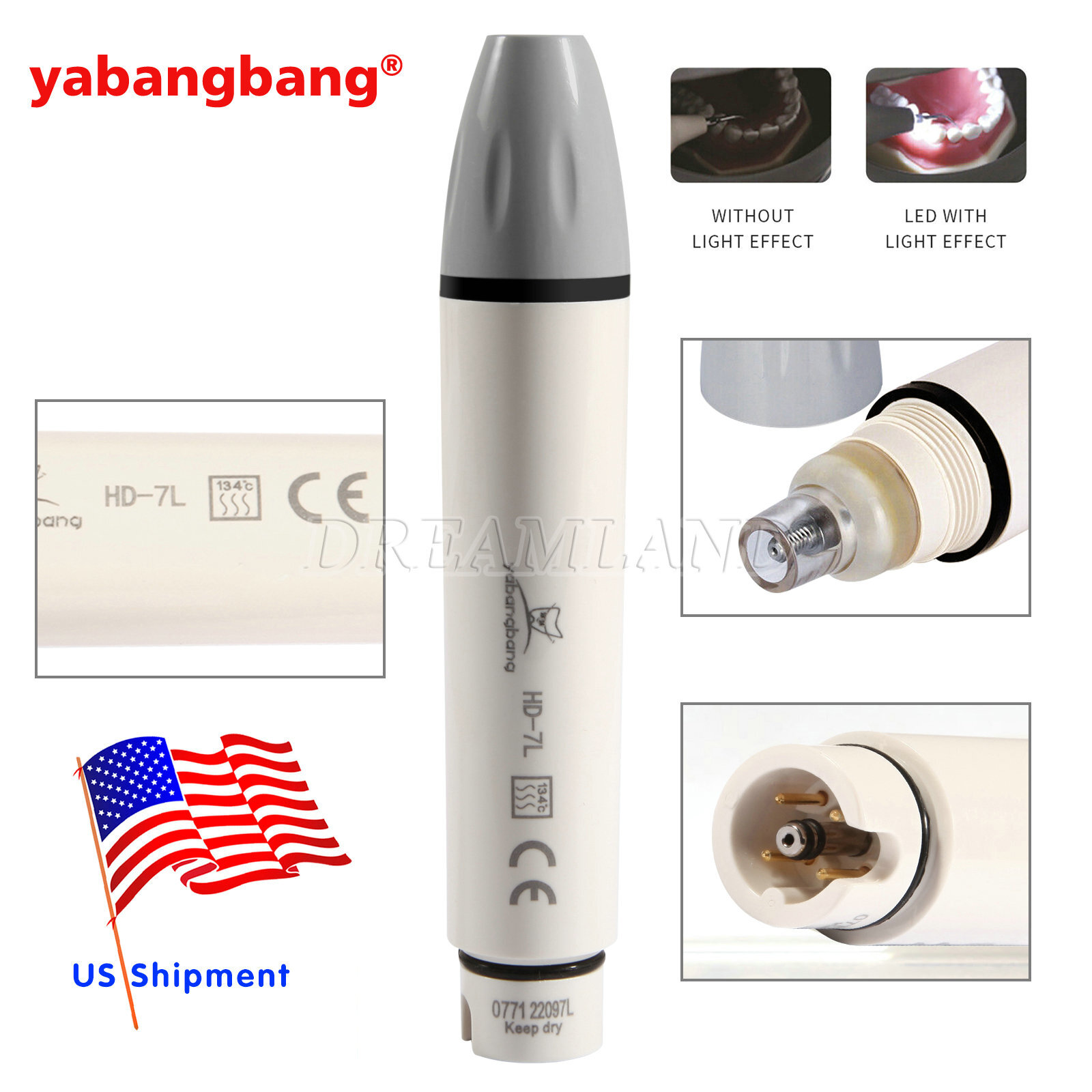 Dental Scaler Handpiece HD-7L for Ultrasonic Scaler DTE D5 D7 LED