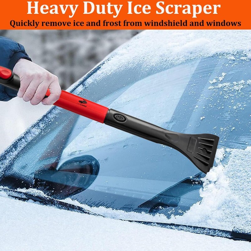 CarCarez Extendable Snow Brush with Ice Scraper Squeegee Auto Snow Ice Removal