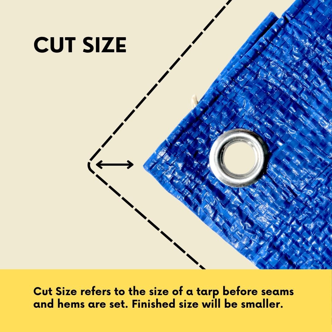 Tarp Supply Blue Poly Tarp With Grommets