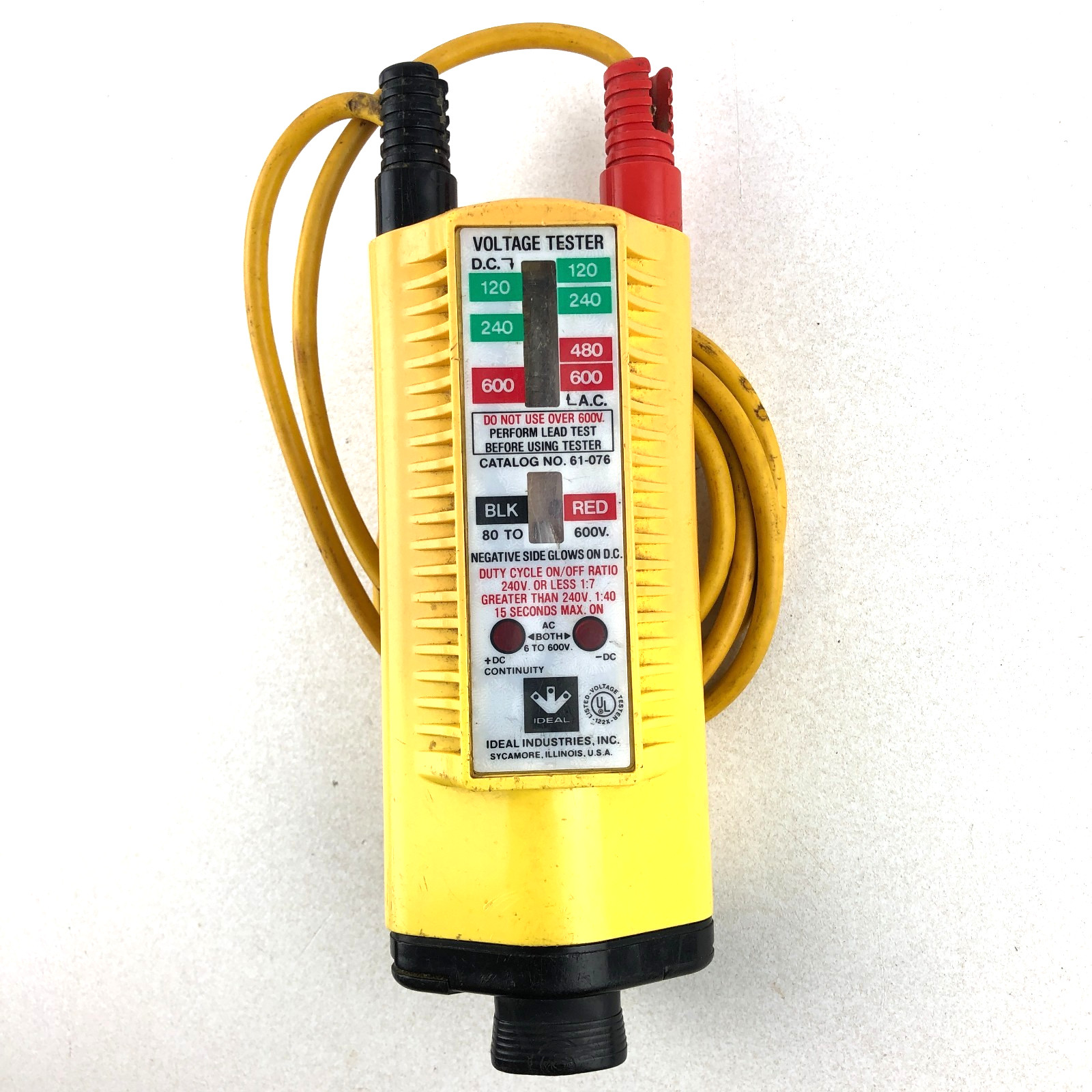 Ideal Vol-Con 61-076 Solenoid Voltage Continuity Tester Used Working Vintage