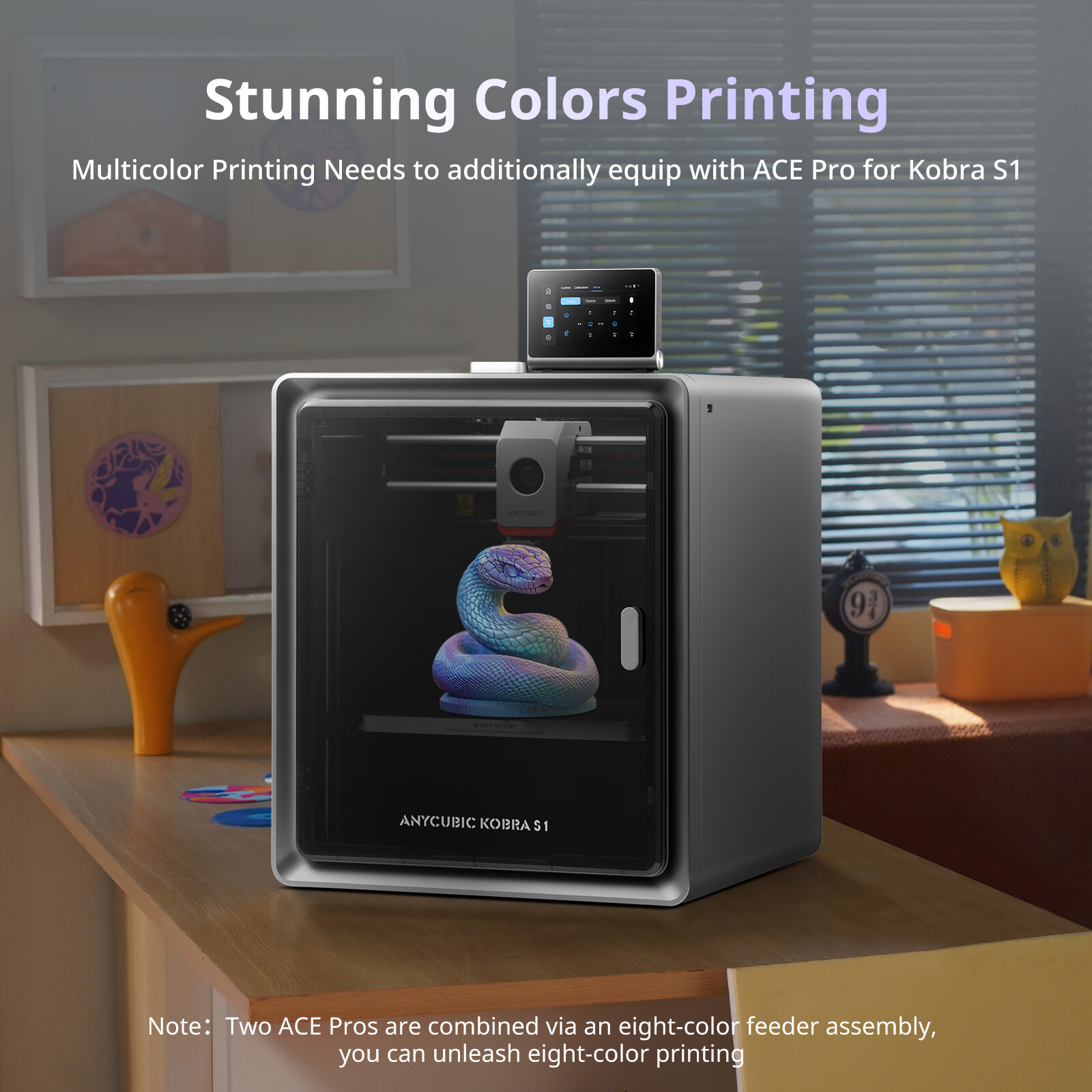 【Refurbished】 ANYCUBIC Kobra S1 Combo FDM 3D Printer CoreXY Multicolor Printing