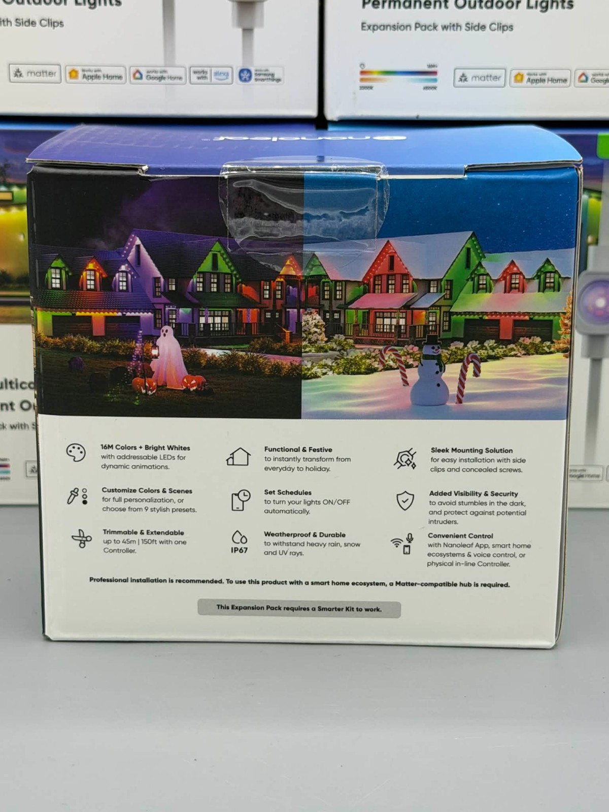 Nanoleaf Smart Multicolor Permanent Outdoor Lights Starter Kit 16.6 FT