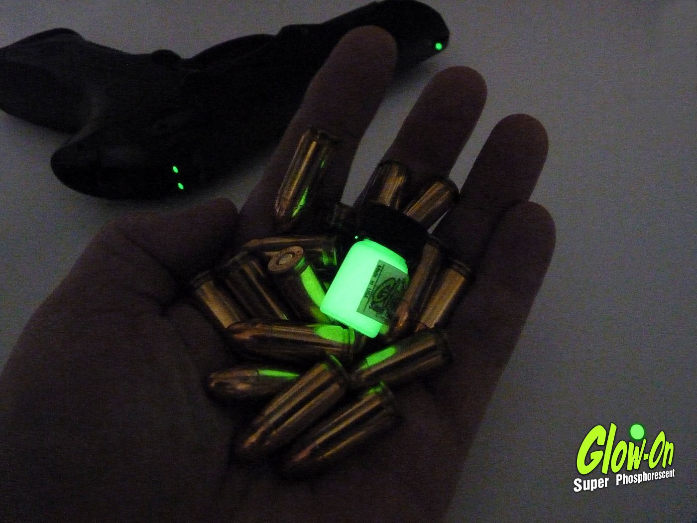 Glow-On ORIGINAL Glow Paint For Gun Sights, Fishing Lures 2.3 ml Vial. Bright!
