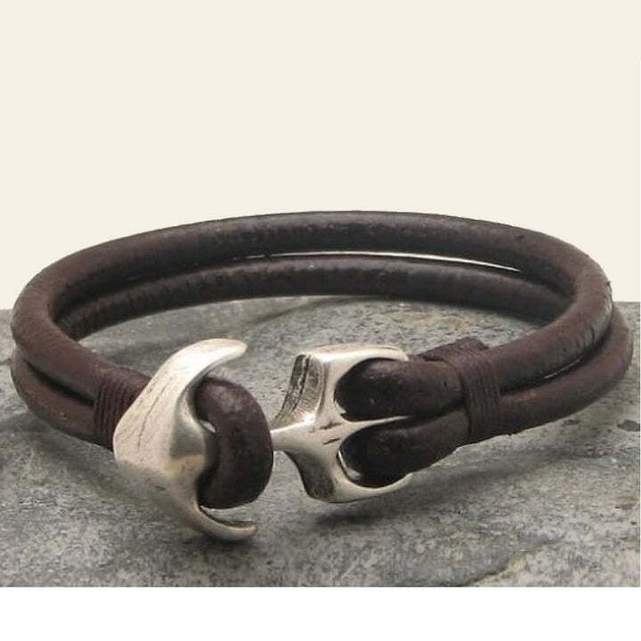 6mm Round Genuine Leather Cord for Jewelry Making 1.1 Yard - Brown