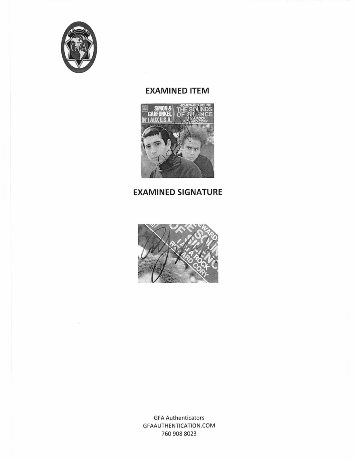 Simon Garfunkel Signed Autograph 45 Paul Simon Art Garfunkel Rare French Record