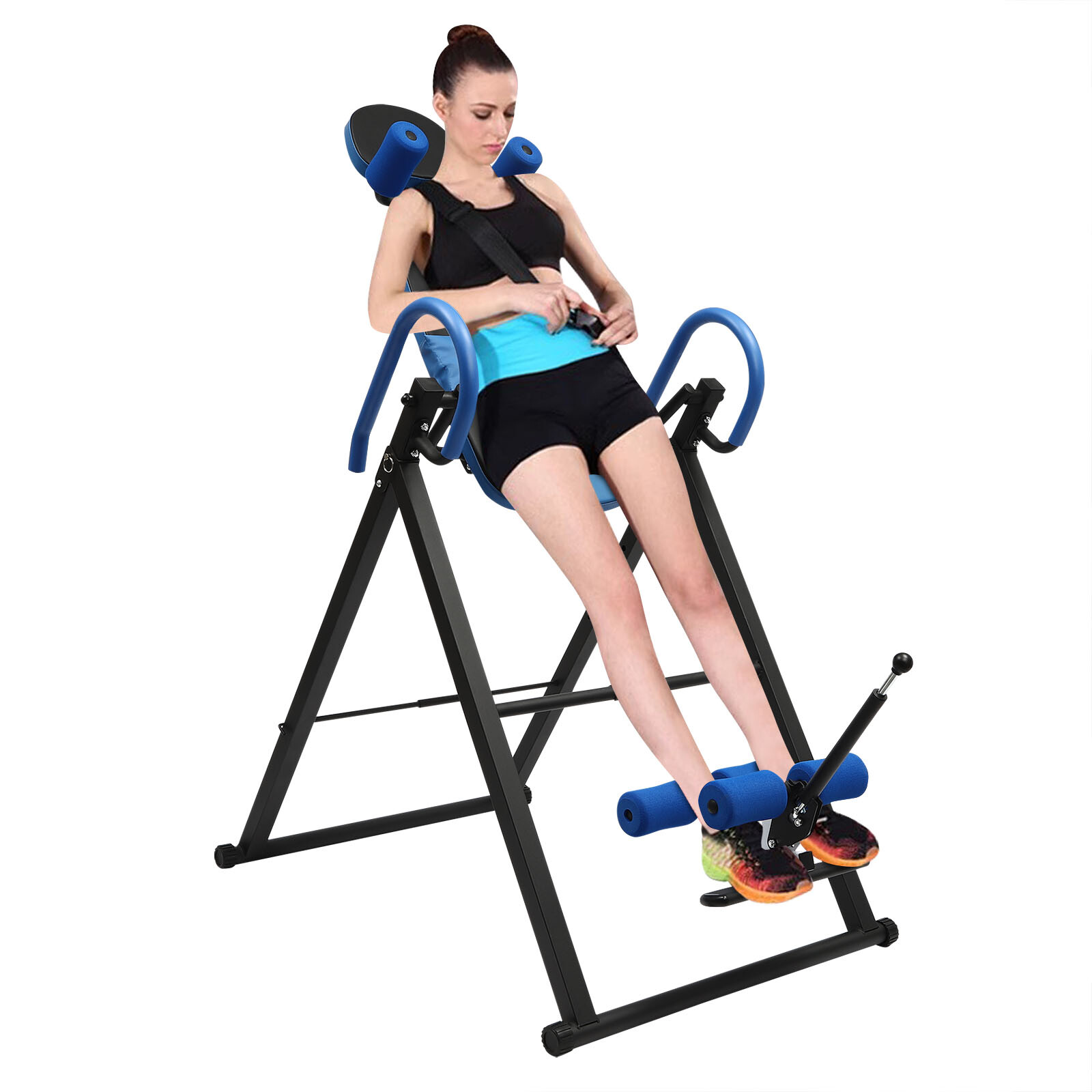 Gravity Inversion Table Foldable Stretcher Inverter Machine Gym Fitness 330LBS