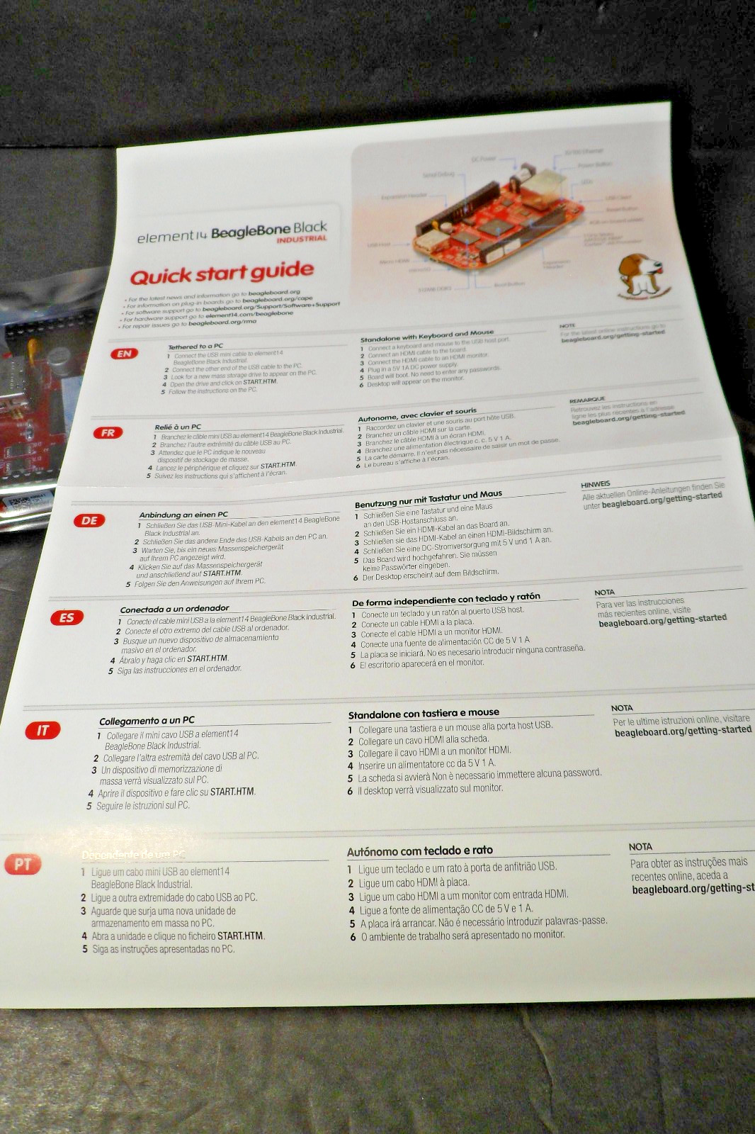 element 14 BeagleBone Black Industrial 1GHz ARM® Cortex-A8 4GB -NEW/SEALED BOARD