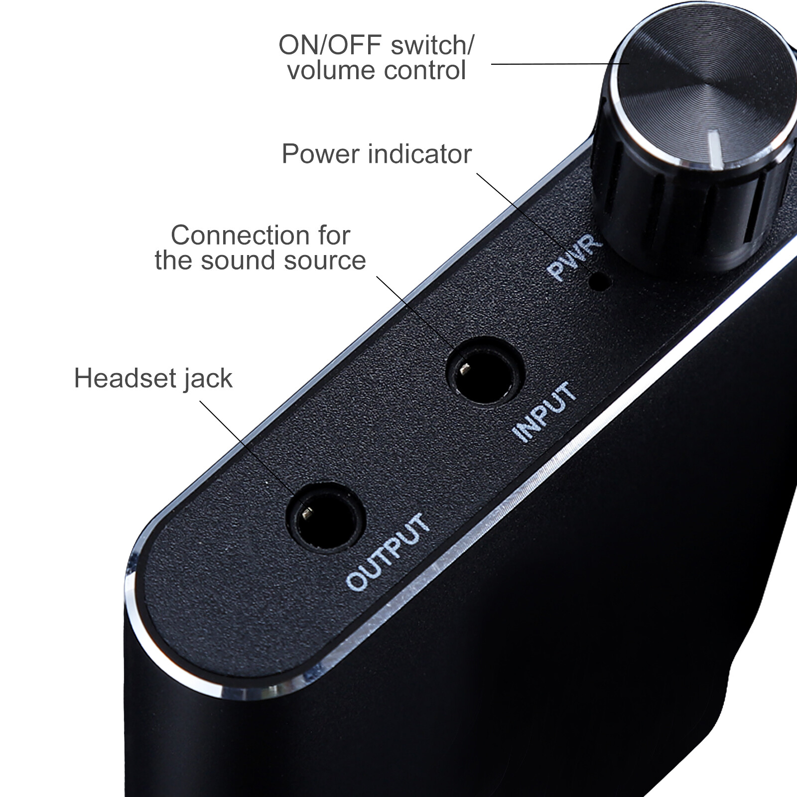 Portable HiFi Headphone Amplifier Amp 3.5mm Headset Amplifier Two-Stage GAIN