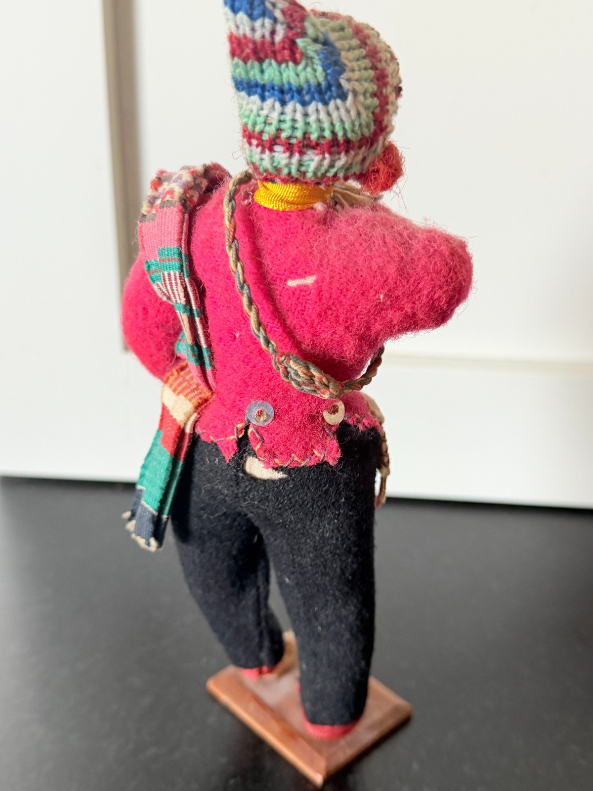 Vintage Peruvian Folk Art Dolls Pair Handcrafted Andean Highland Textile Figures