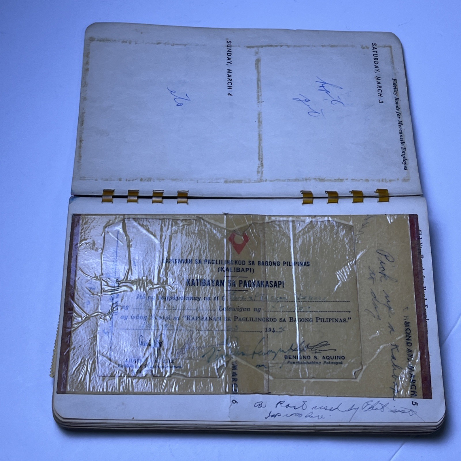 1945 US Navy Domain Of The Golden Dragon Membership Wallet Card WWII + Journal!!