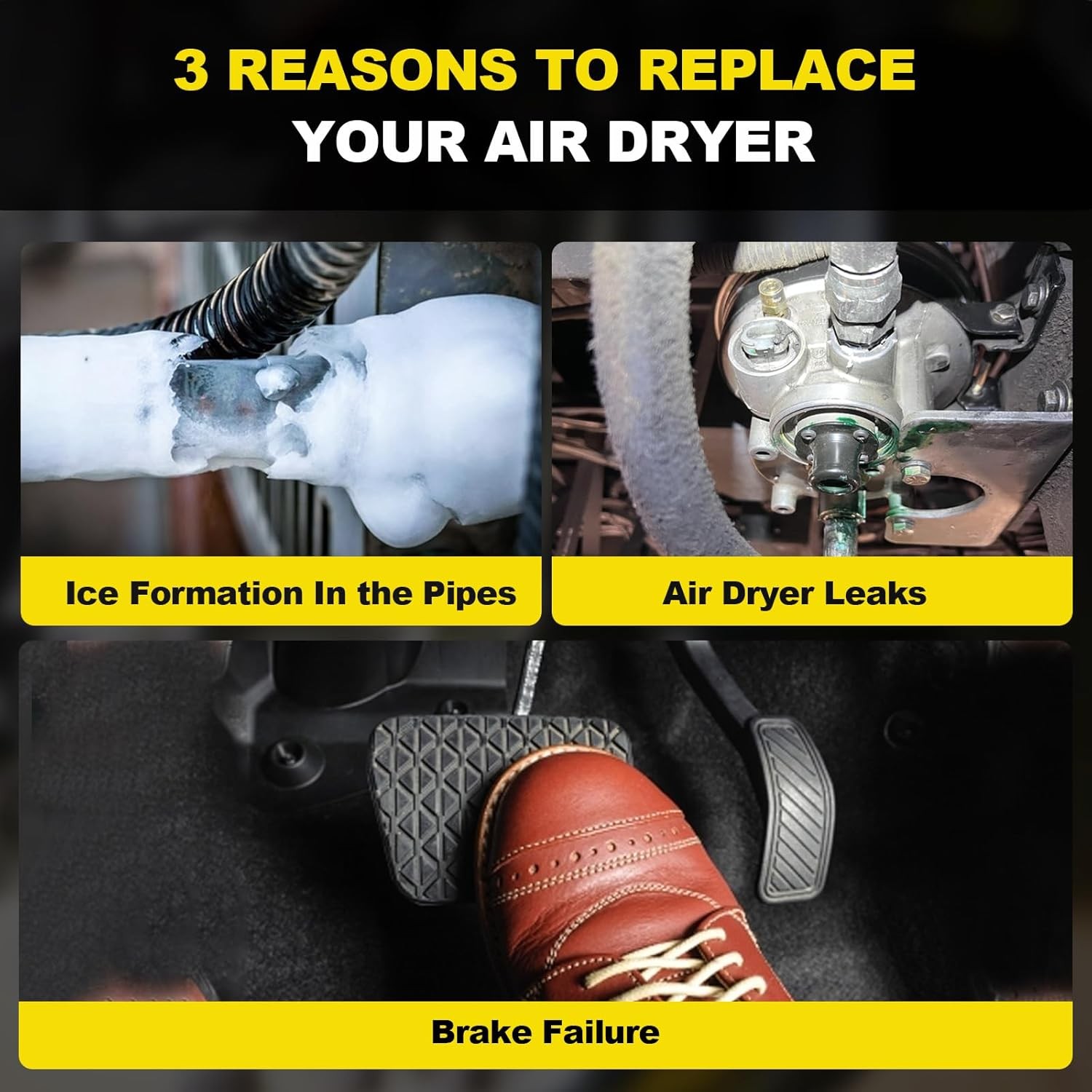 801266 Air Dryer 12V for Peterbilt Kenworth International Prostar Freightliner