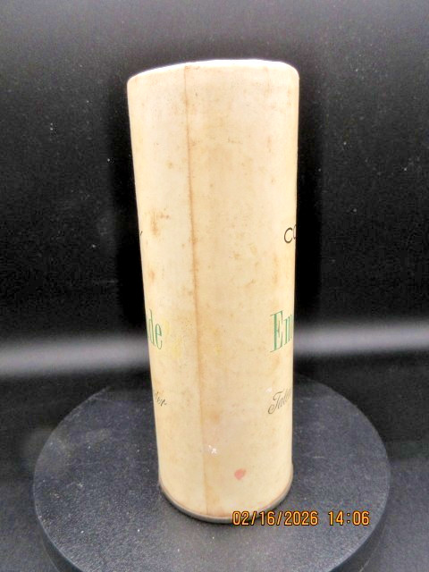 Vintage Coty Emeraude Talcum Powder from 1960 with Powder Still In It Metal Top