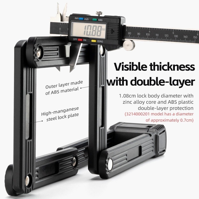 ROCKBROS Motorcycle Bike Lock Folding Anti-theft Portable Key MTB Road Antirust