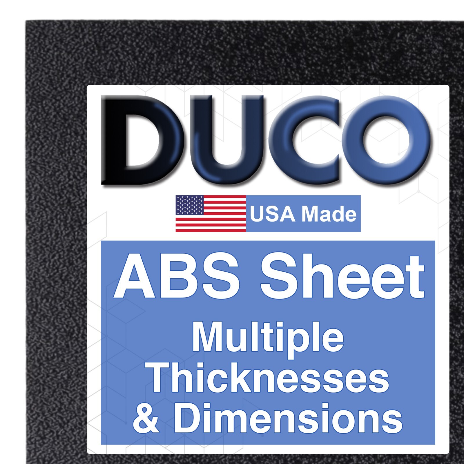 Duco Plus ABS Plastic Sheets Textured Plastic Front Heat Moldable for DIY Use