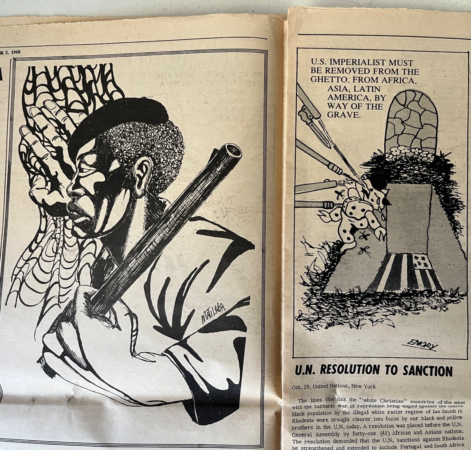 The Black Panther 1968 newspaper Political Posters Cleaver Newton Seale protest