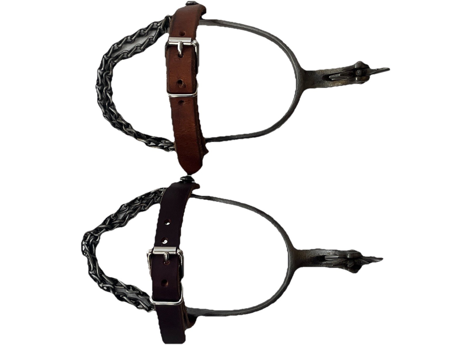 VTG AUGUST BUERMANN for NORTH & JUDD WESTERN RIDING SPURS Original Chains c.1927