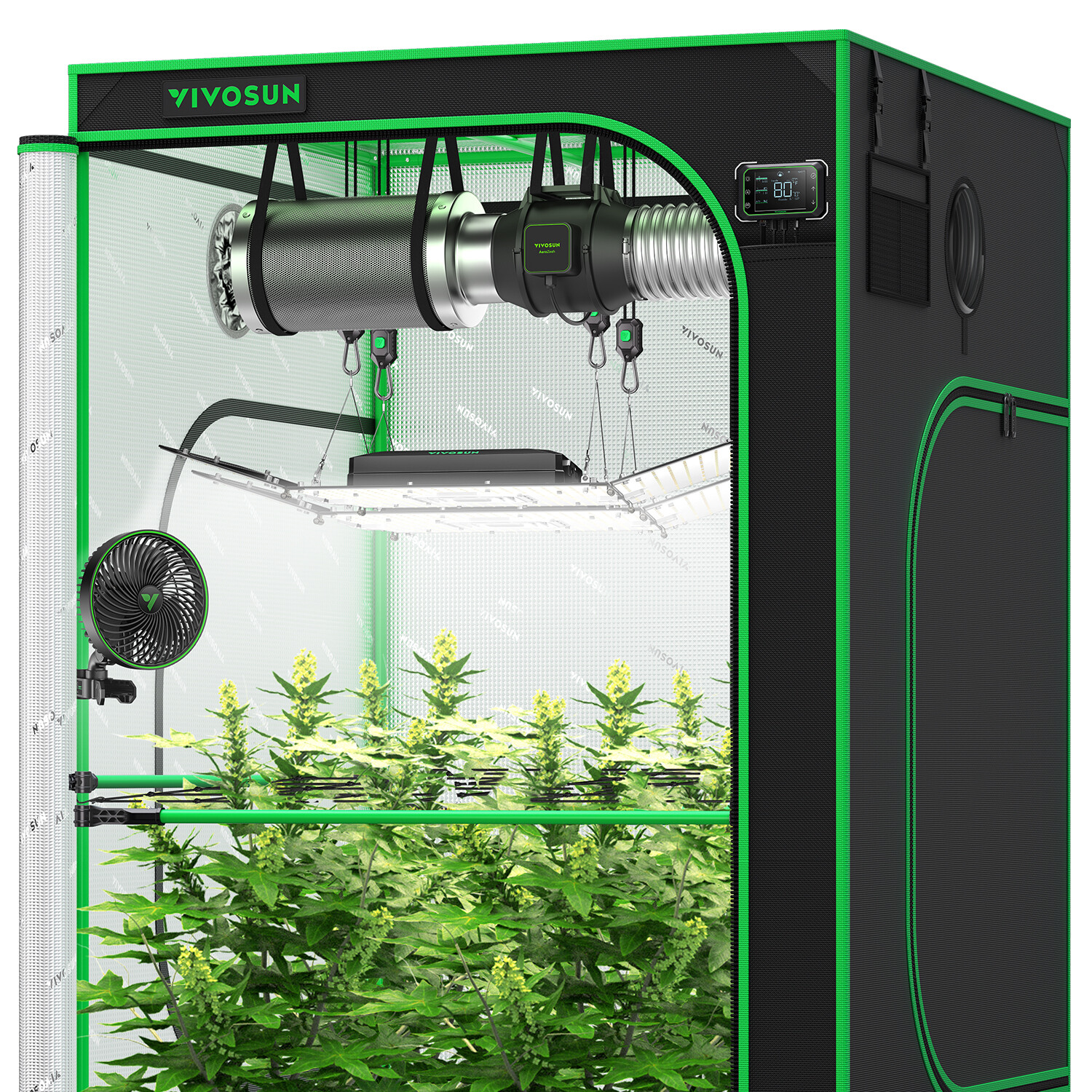 VIVOSUN Smart PRO Grow Tent Kit w/Aero Light SE 100/200/400W LED,W/ E42A Control