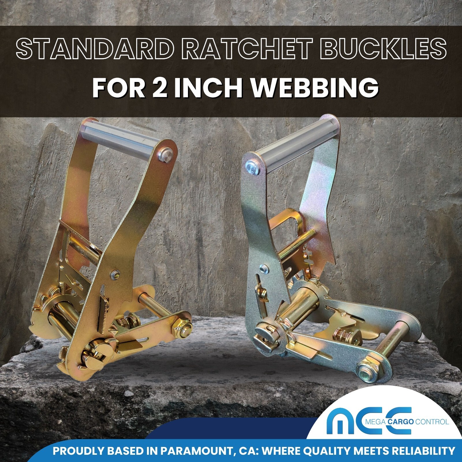 4 Pack 2" Ratchet Buckle for Tie-Down Straps Flatbed Truck Tow Truck Trailer