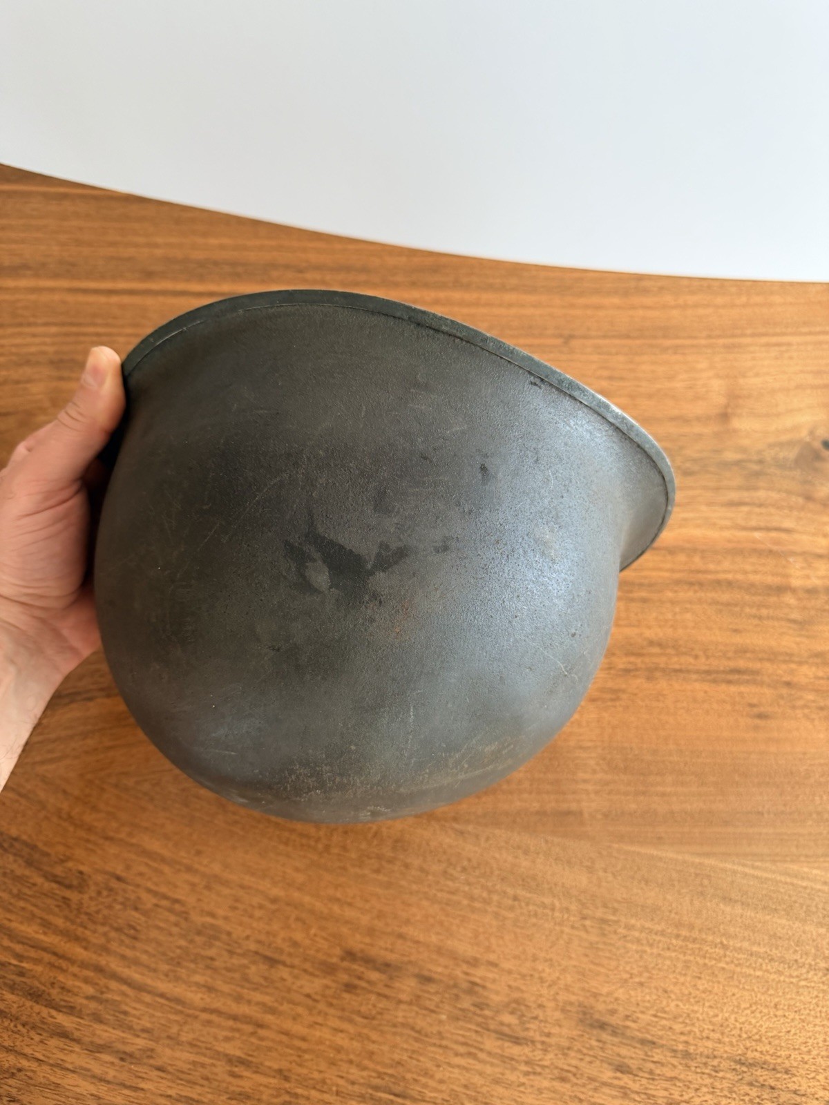 Vintage M1 Style Combat Helmet — WWII Style Spade Decal — Authenticity Uncertain