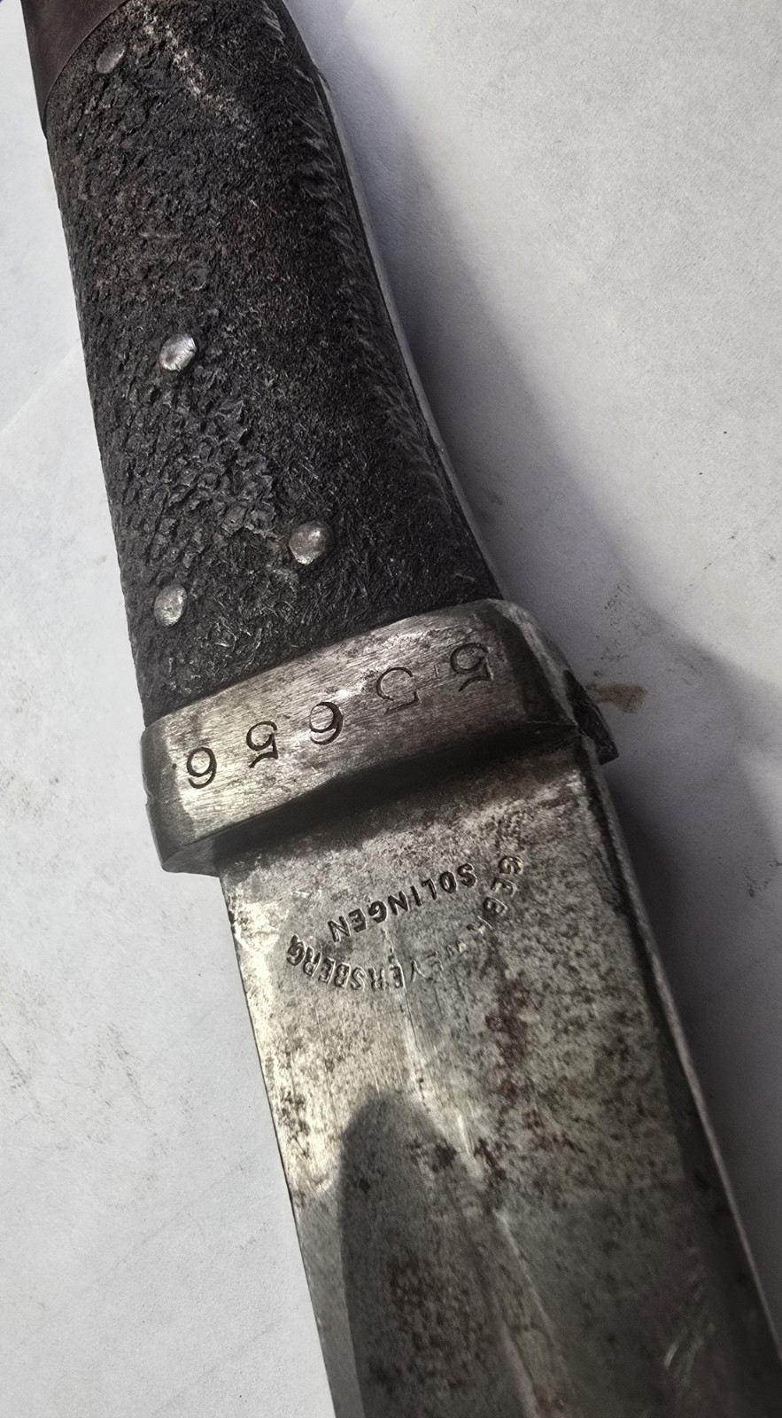 Rare K98 German Mauser M1884/98 STD ISSUE Sidearm Bayonet Birdshead Pommel