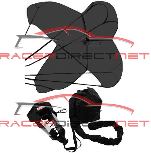 RACERDIRECT 790 JR DRAGSTER PARACHUTE SPRING LOADED GRAY RACING SAFETY CHUTE