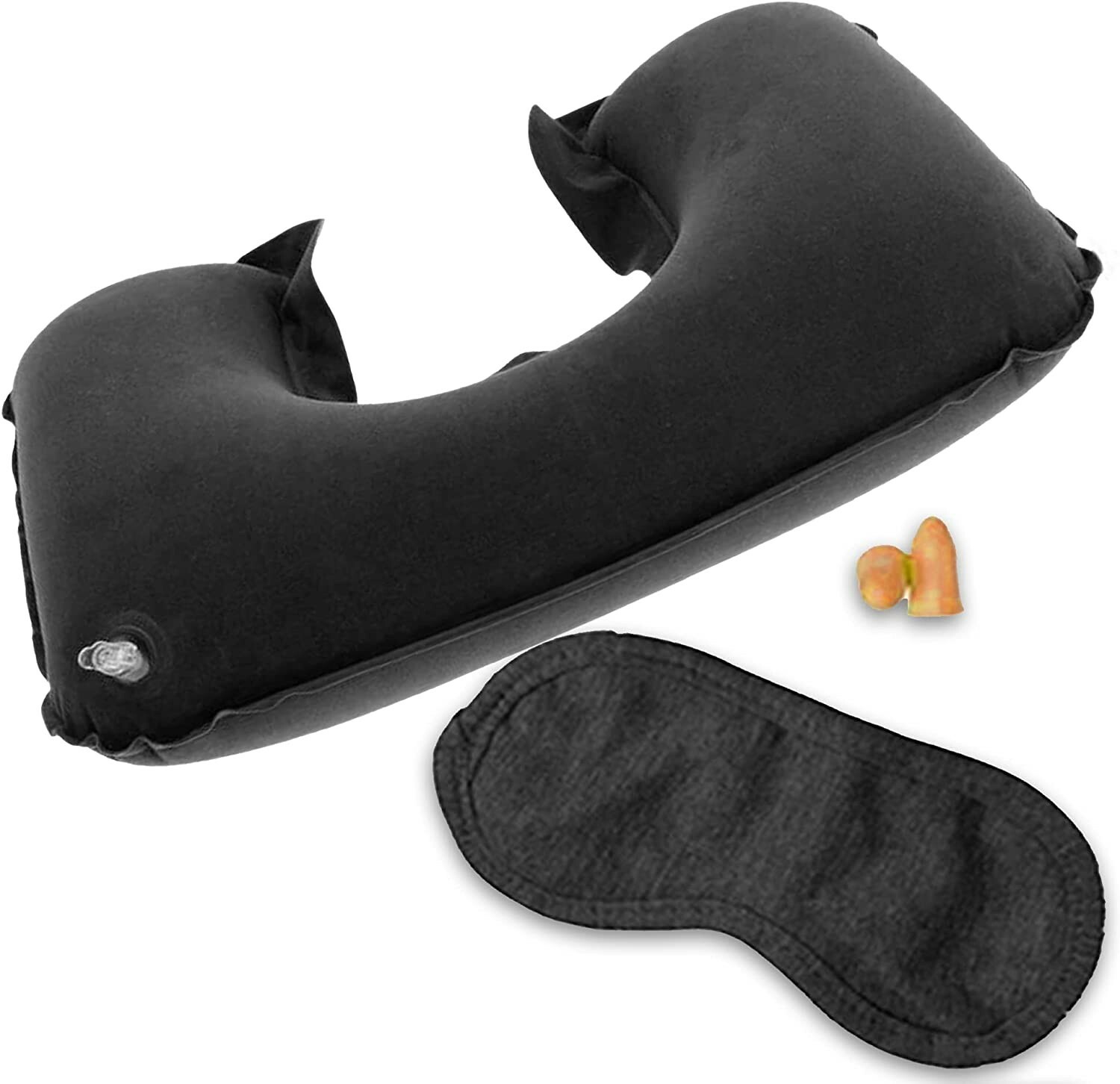 Zone Tech 3 Piece Lightweight Travel Set-Neck Pillow ,Eye Mask , Ear Plugs