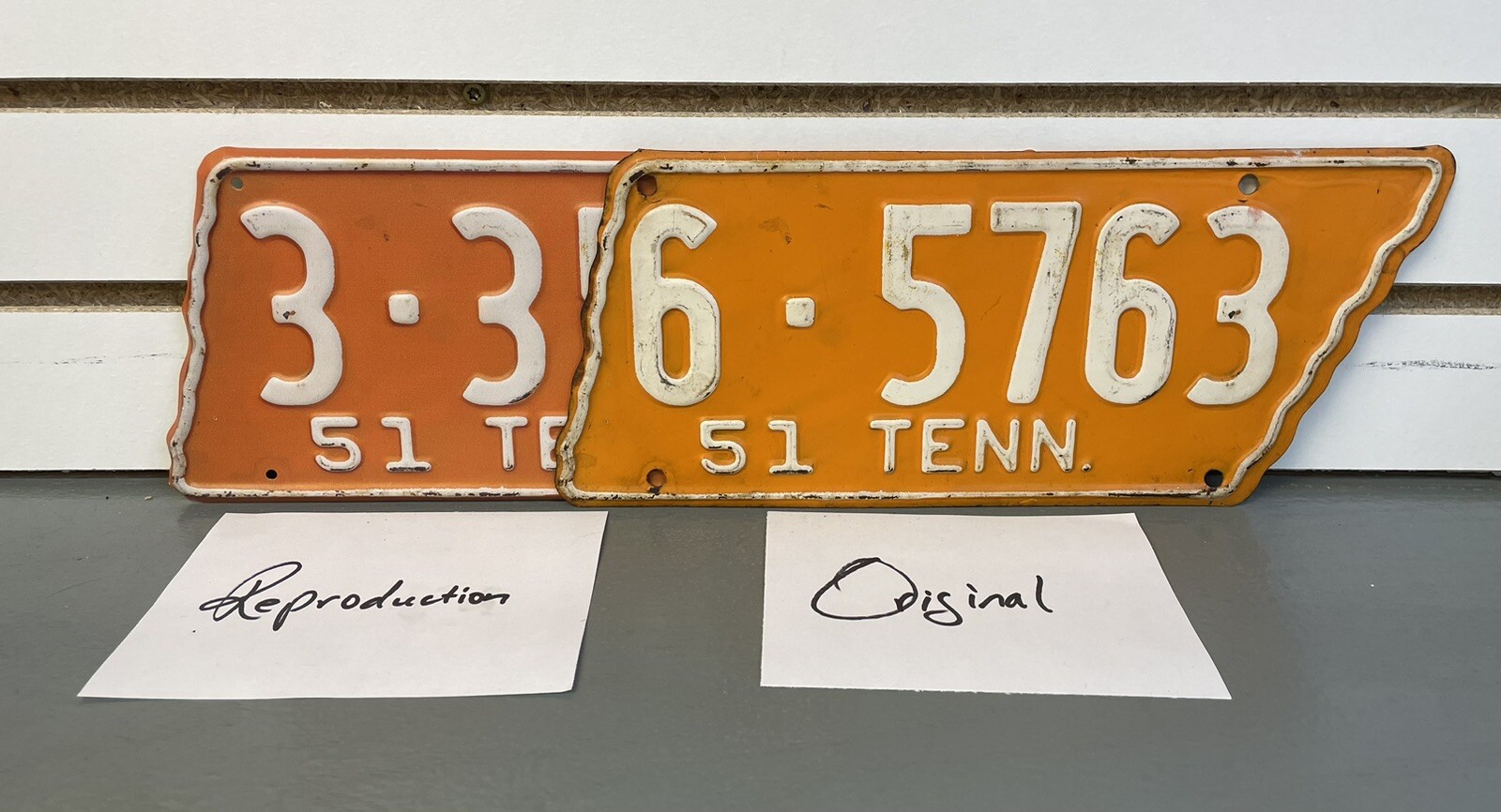 REPRODUCTION 1951 Tennessee License Tag TN Knox Vols & Vanderbilt Score Plate