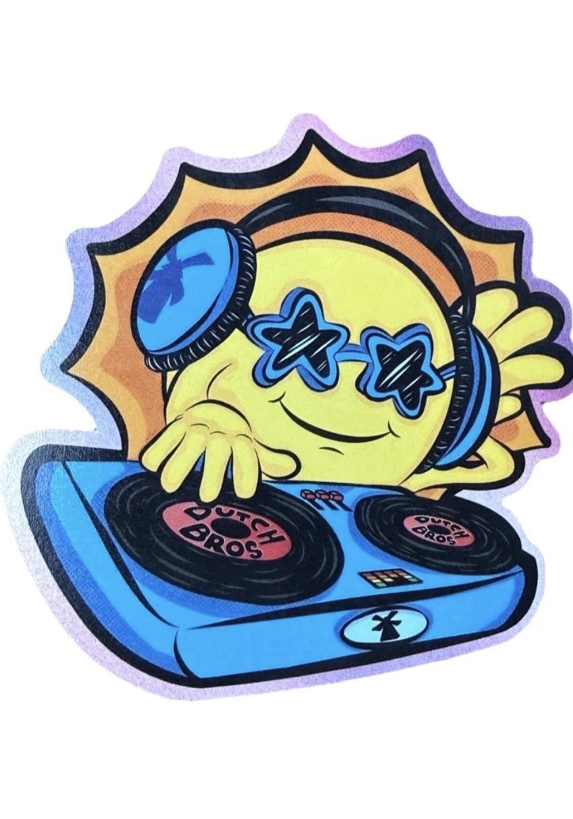 Dutch Bros DJ Sticker January 7 2026 Release Music Headphones Coffee Vinyl