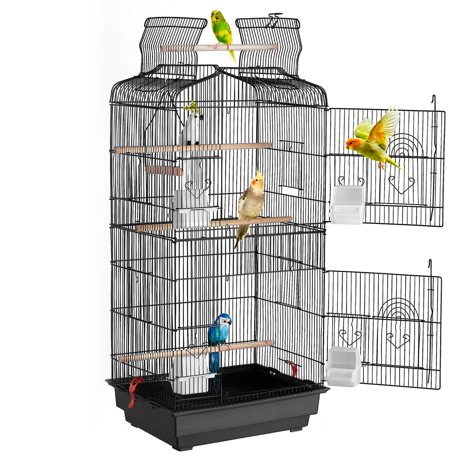 Bird Flight Cage 39 in Hanging Metal Parakeet Cage for Cockatiels Parrot