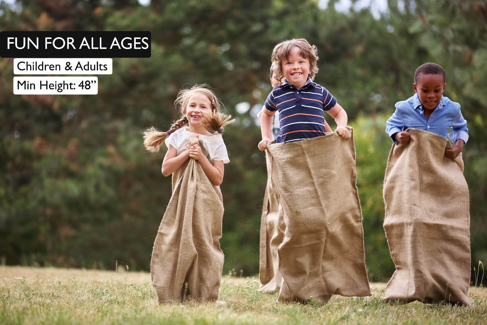 Set of 4 Burlap Sacks 24x40--Burlap Bags, Potato Sack Race Bags, Gunny Sack