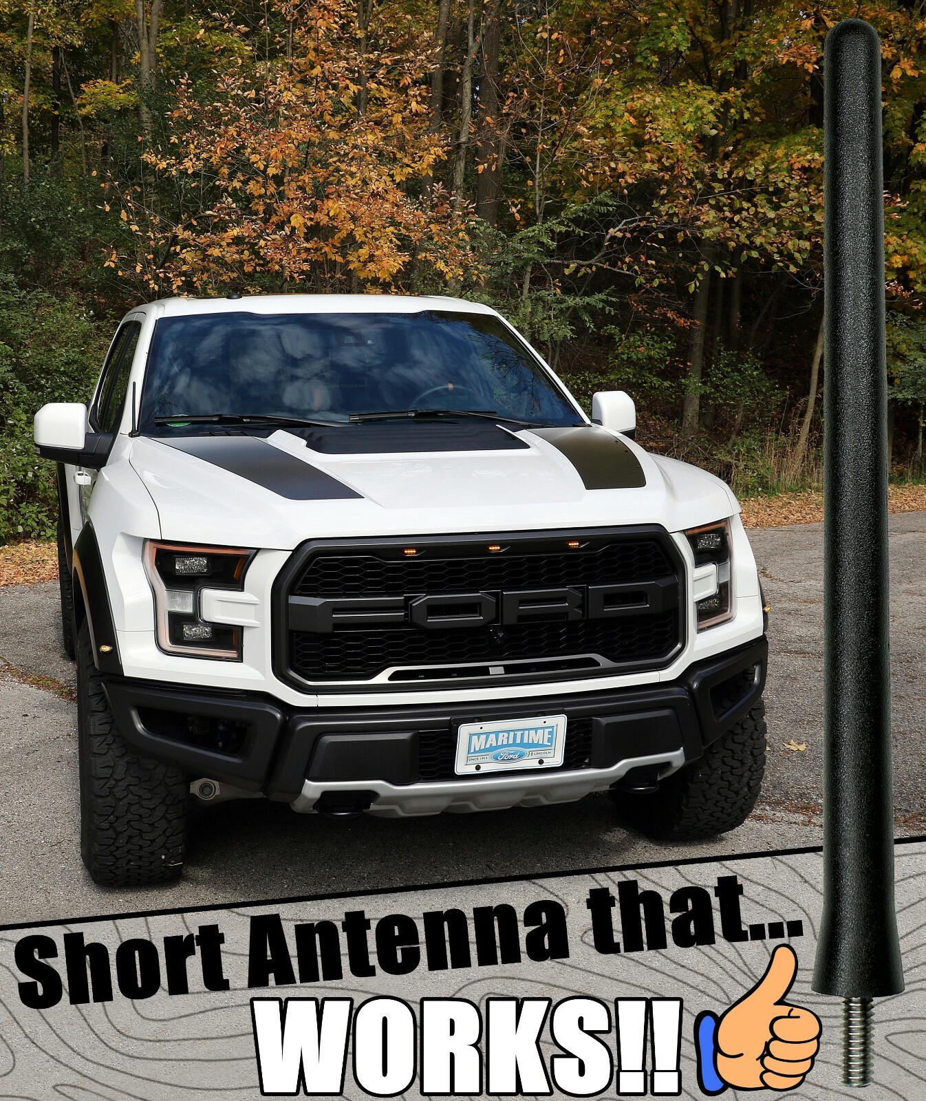 **THE ORIGINAL** 6 3/4" ANTENNA MAST - FITS: 2006-2024 Chevrolet Silverado 1500