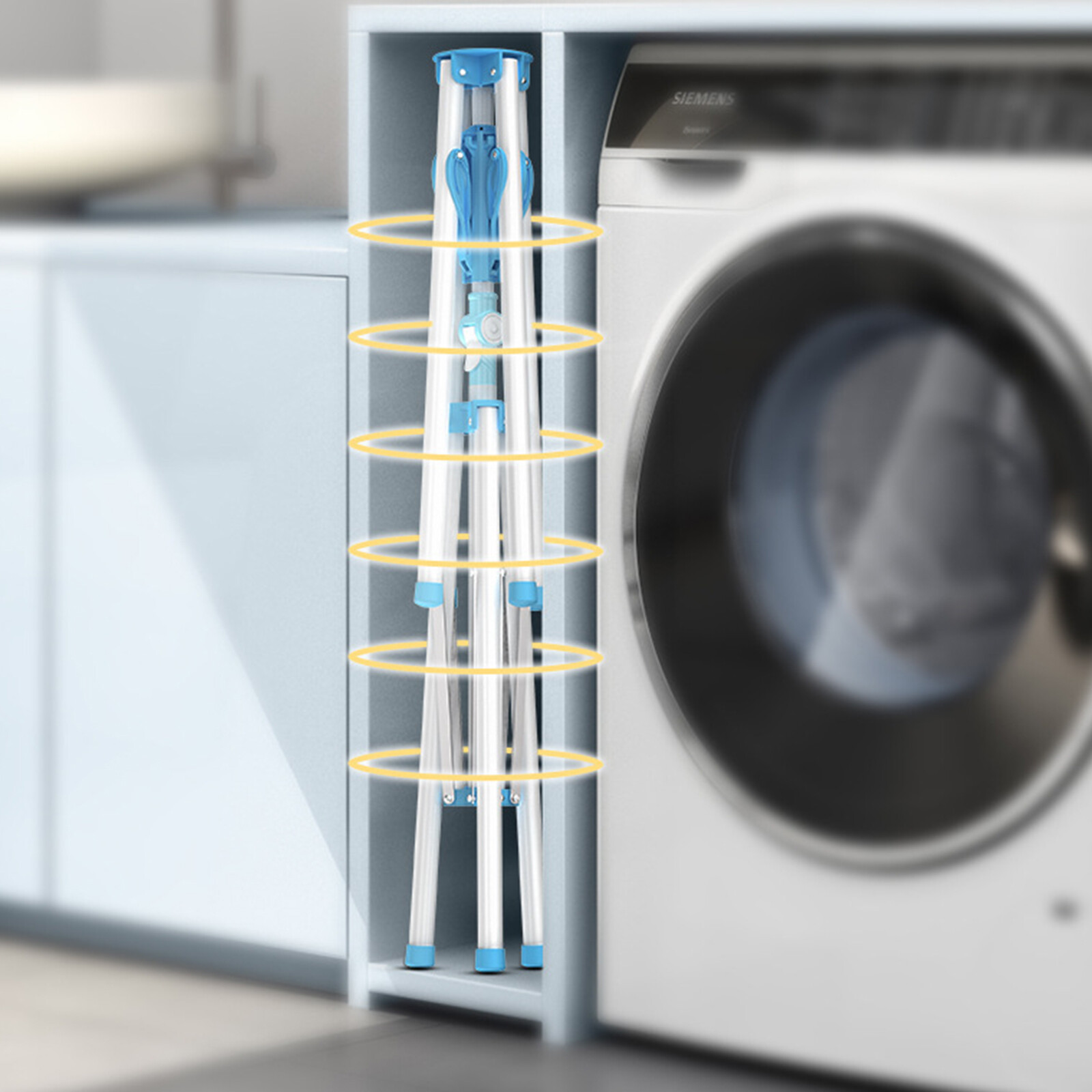 Laundry Clothes Storage Drying Rack Portable Folding Dryer Hanger Tripod Stand