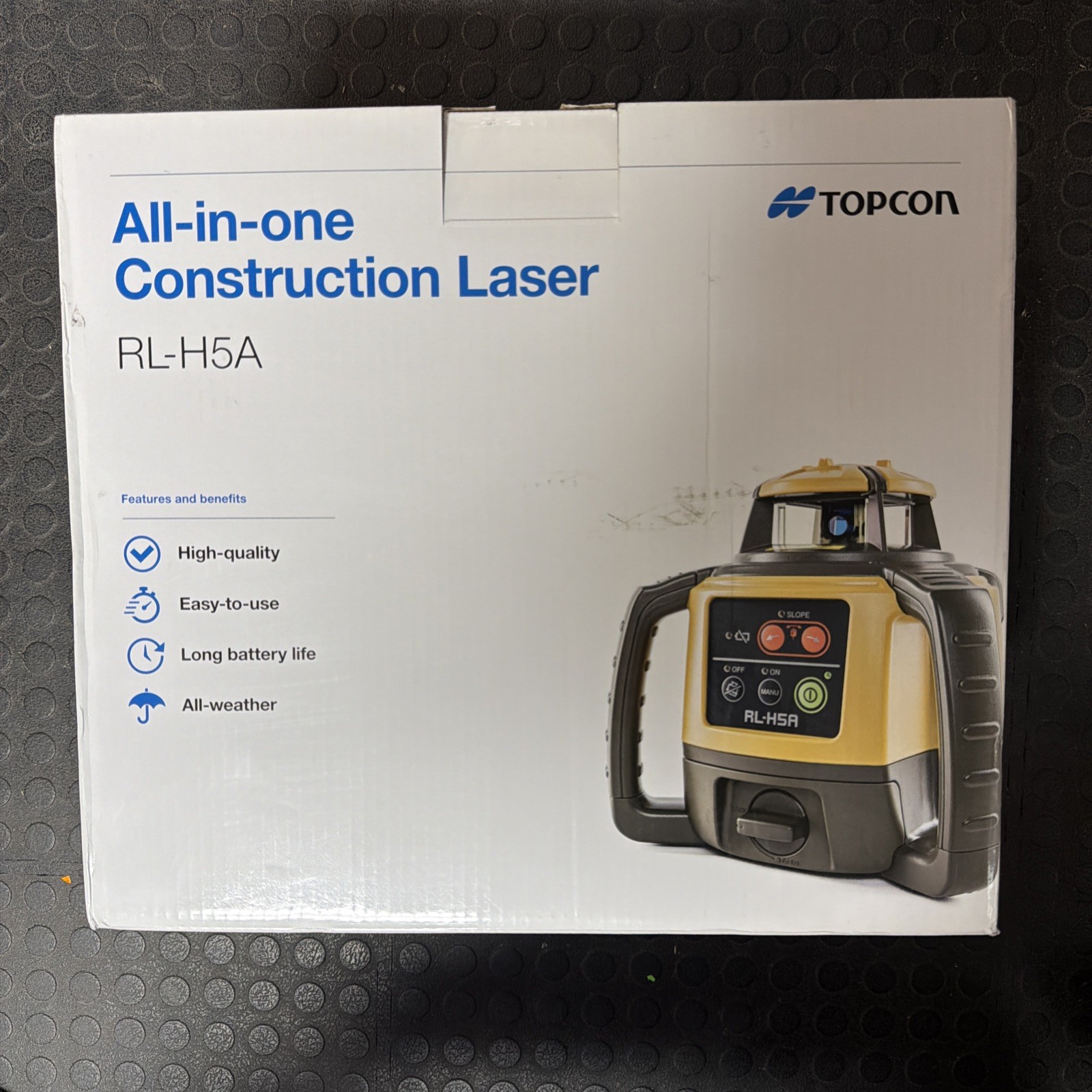 Topcon RL-H5A Horizontal Self-Leveling Rotary Laser Kit w/ LS-80X Receiver New