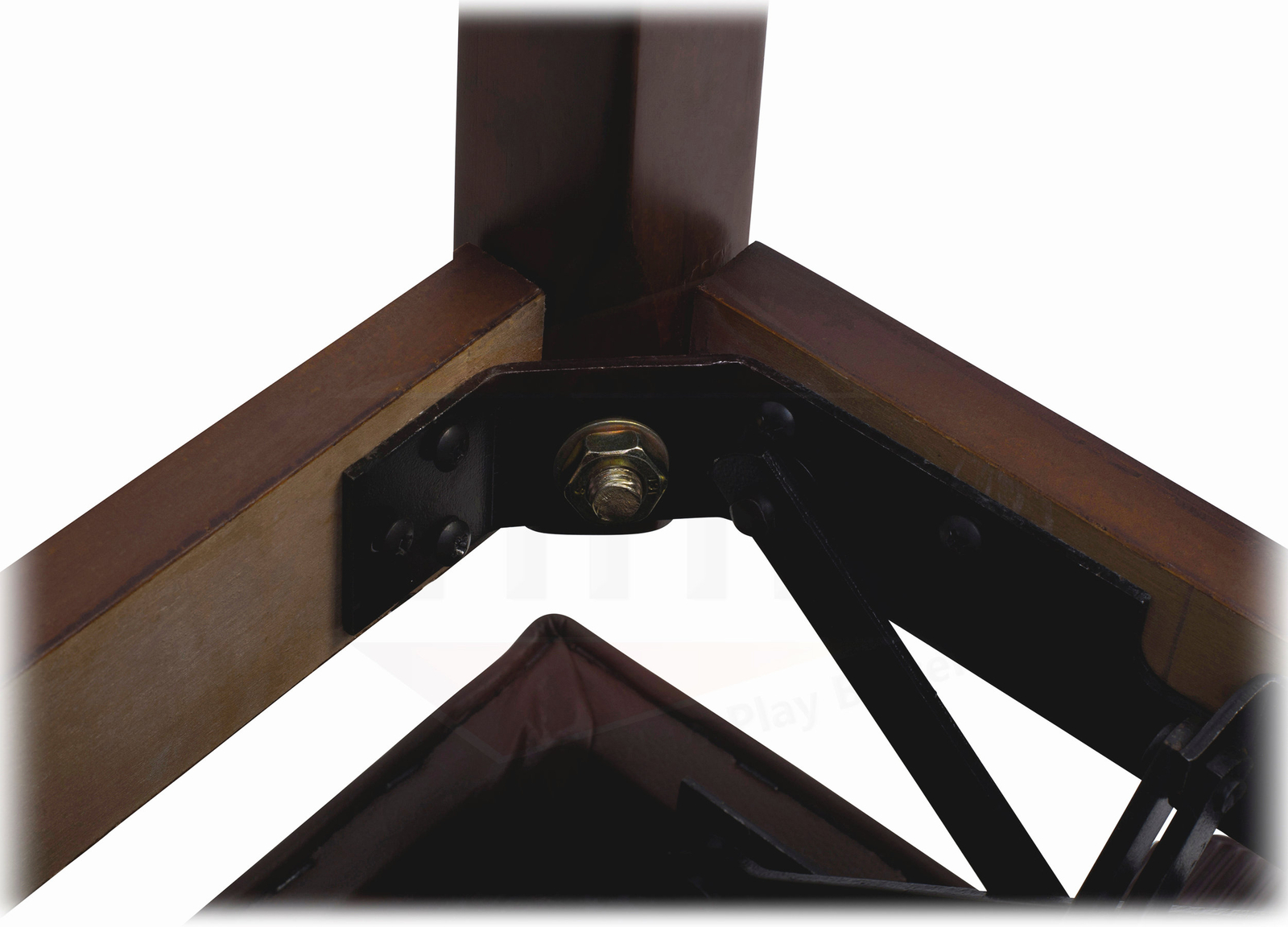 Brown Leather Piano Bench - GRIFFIN Keyboard Seat Wood Vanity Chair Guitar Stool