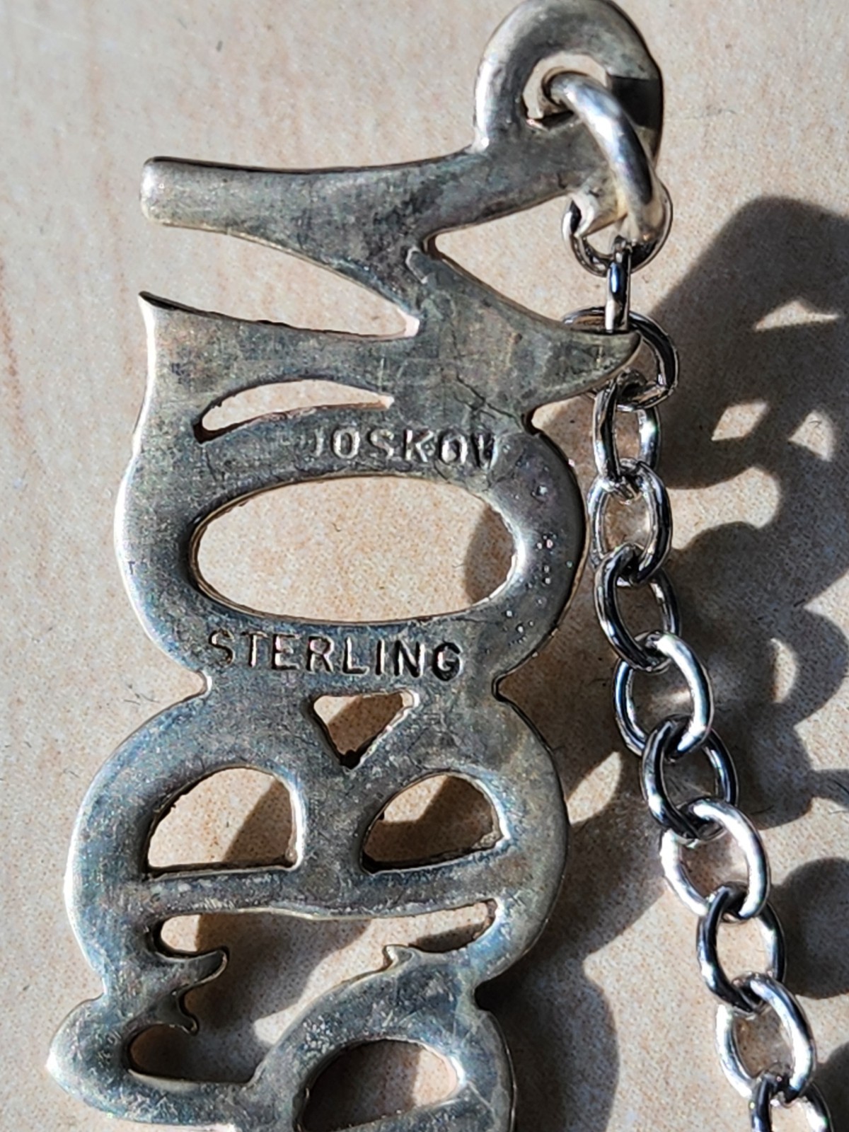 🍸Vintage DOSKOW Sterling Silver Bourbon Gin Liquor Bottle Tags-11.8 g-Not Scrap