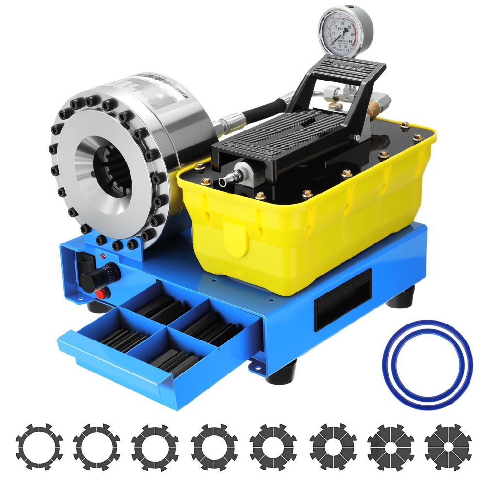 Pneumatic Hydraulic Hose Crimper High Pressure Hose Clamping Machine 40Mpa 8 Die