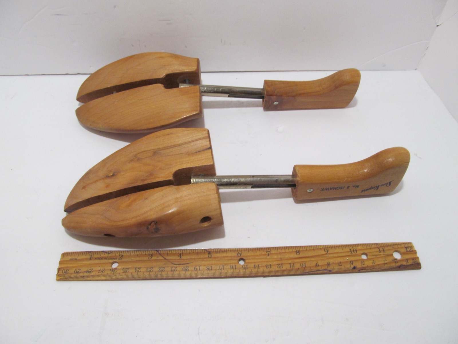 Vintage MOHAWK No. 5 Shoe Keepers Wood Split Toe Shoe Tree Stretchers