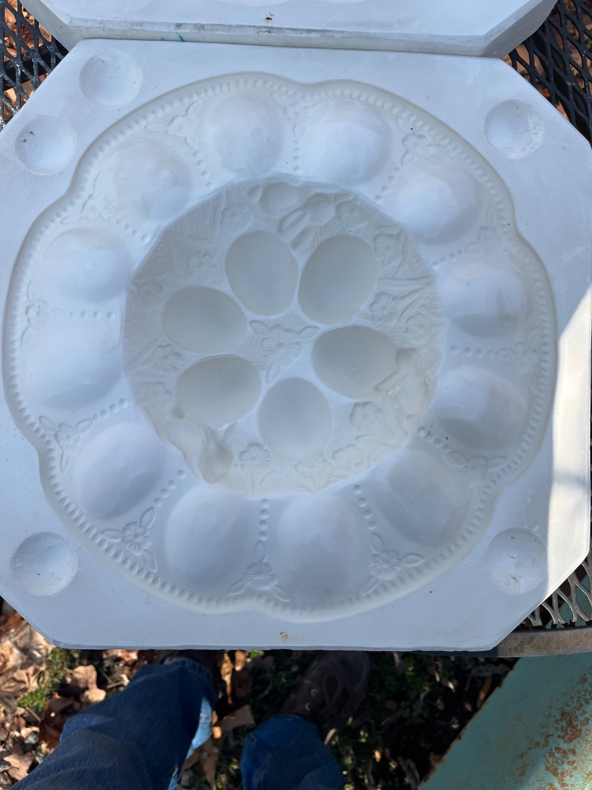 Vintage Weaver Decorative Fancy Egg Platter Plate Tray Slip Casting Mold 51