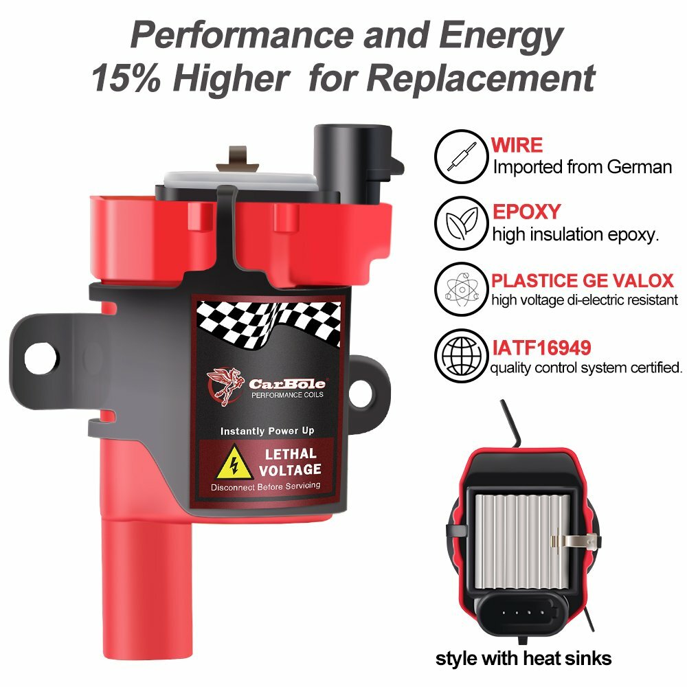 8 Red High Performance Ignition Coils Pack For GMC Chevy C1251 D585 4.8/5.3/6.0L