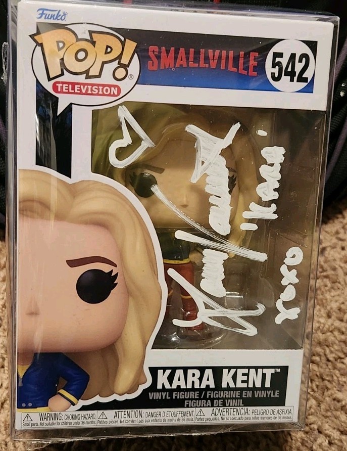 Laura Vandervoort Smallville Kara Kent signed autographed Funko Pop. JSA Cert