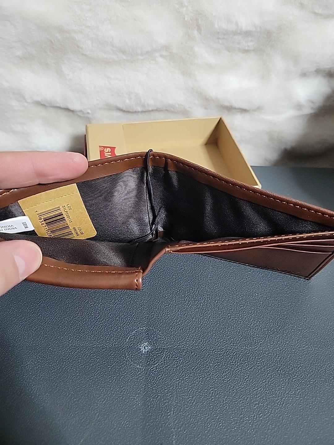 Levi's Mens Bifold Leather Wallet Brown 31LP220113 New Free Shipping