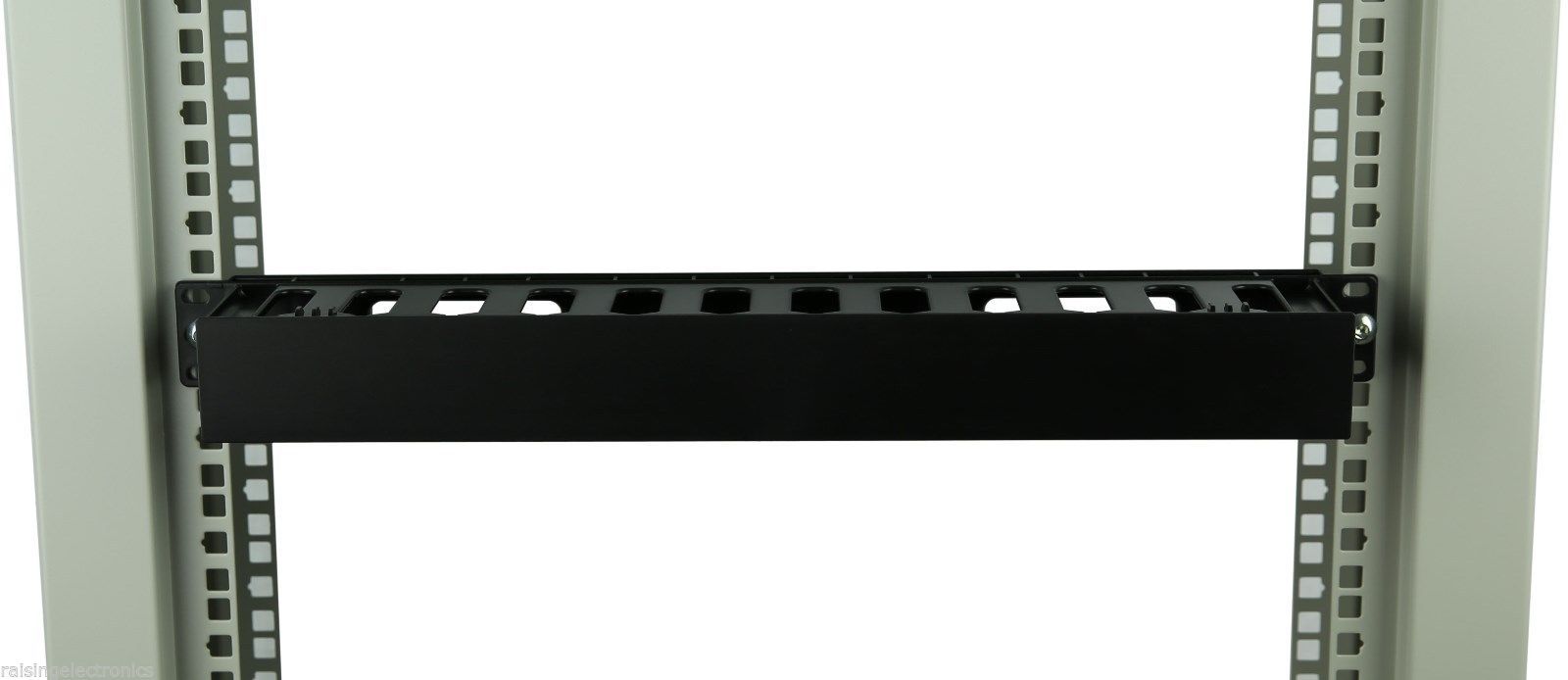 1U Horizontal Rack Mount Cable Management Unit with Panel Plastic