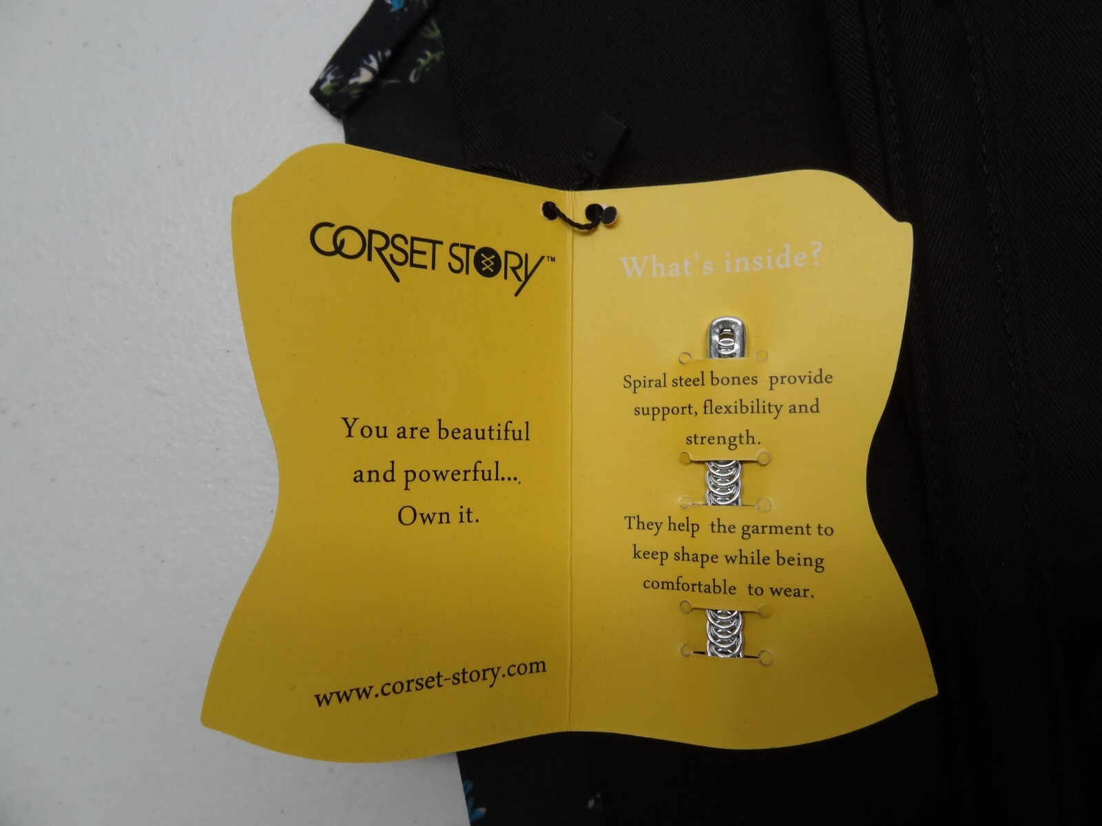 NWT Corset Story 44 Ditsy Floral Printed Overbust Spiral Steel Bone Navy Flowers