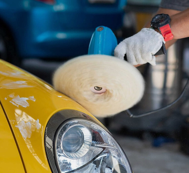 Premium Single Sided Wool Buffing Pad for Automotive Polishing 8 inches