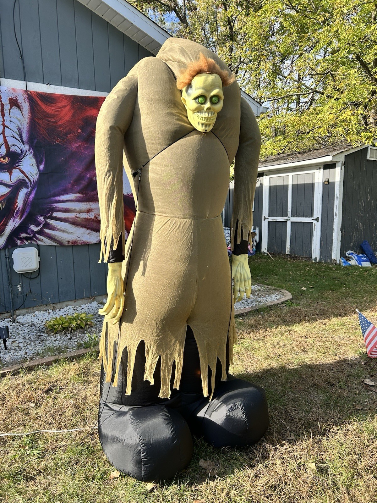 Vintage 2005 Gemmy Airblown Inflatable Ogre 8 Foot Monster Works!