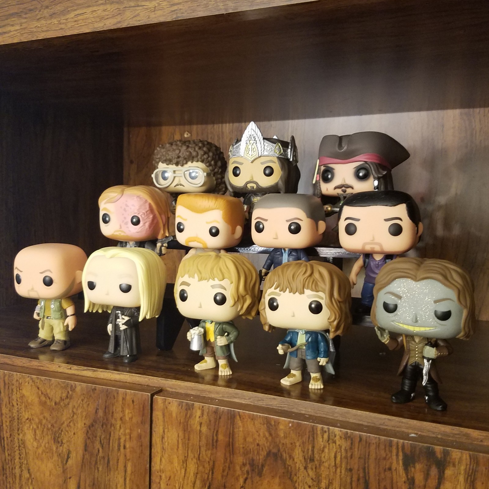 12 inch - 2-Tier Black Riser Display Stand Shelf - For Small Such as Funko Pops