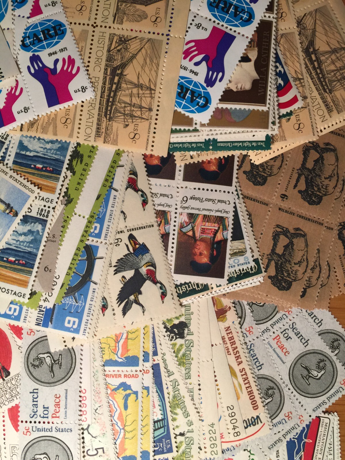 USA,VINTAGE,MID-CENTURY,MINT,UNUSED,LOT OF 40+ ALL DIFFERENT STAMPS, COLLECTION